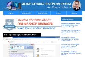 Программа Online-Shop manager Евгений Новиков