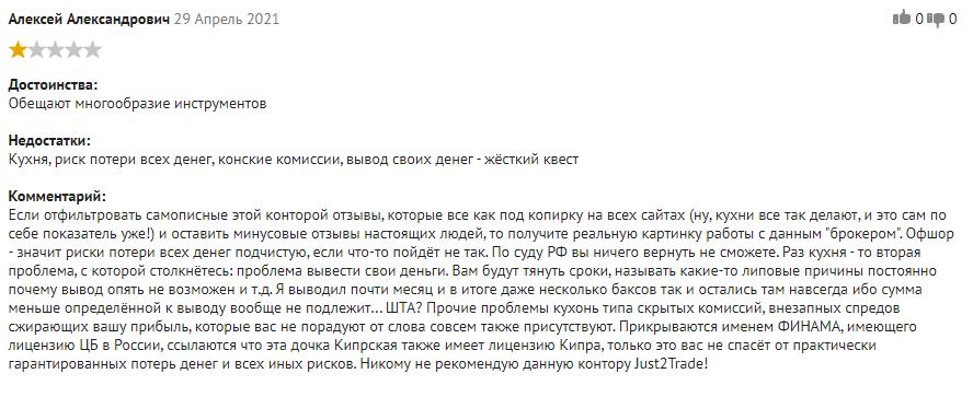 Just2Trade отзывы реальных пользователей