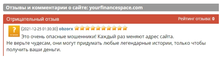 Your Finance Space отзывы
