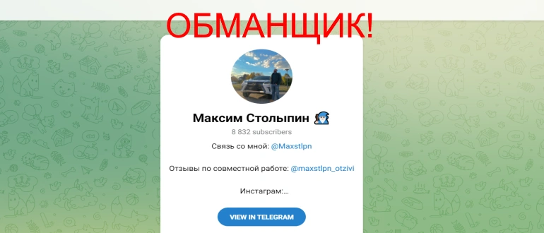 Максим Столыпин отзывы