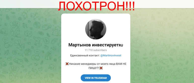Мартынов инвестирует отзывы