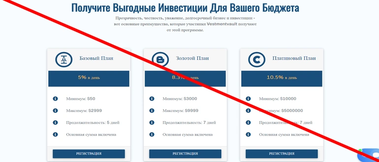 Vestmentvault отзывы
