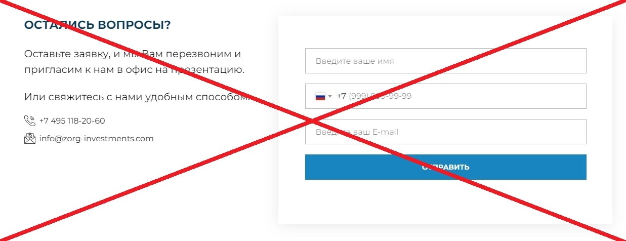 ZORG Investments – отзывы и проверка компании zorg-investments.com
