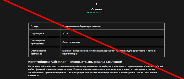 Valtether отзывы