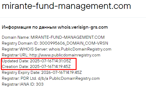 Проект Mirante Fund Management — отзывы, разоблачение