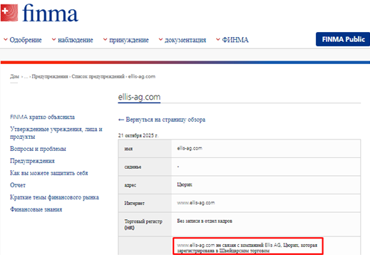 Проект Ellis AG — отзывы, разоблачение