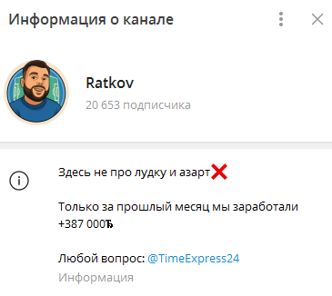 Телеграмм-канал Ratkov — отзывы, разоблачение