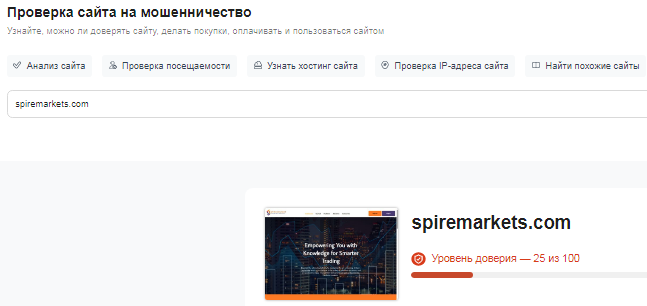 Проект Spire Markets — отзывы, разоблачение